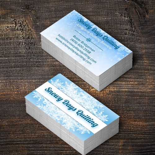 Snowy Days Quilting Business Card
