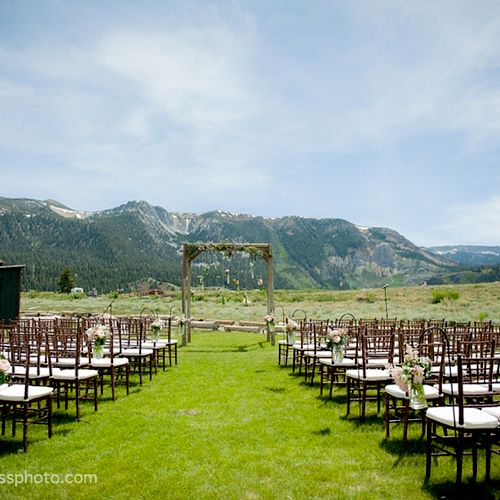 Ceremony Site in Mammoth for Brent and Erin's Wedd