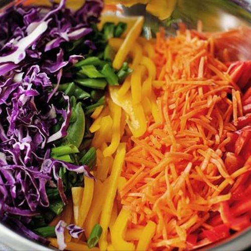One of our favorites- rainbow slaw.