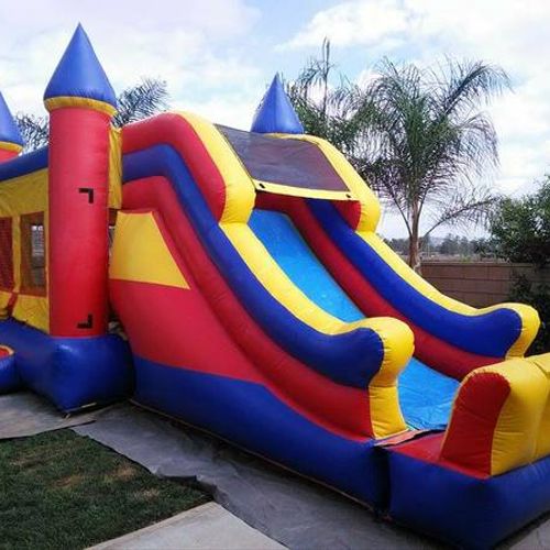 Large Combo Jumper with Slide for rent in Riversid