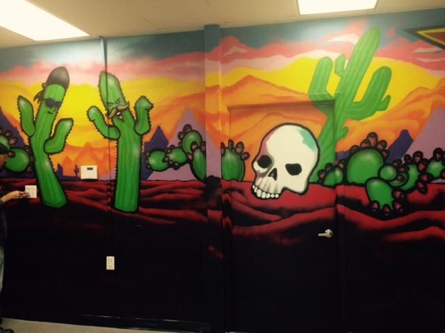 Background Mural at Sun Valley Scooters