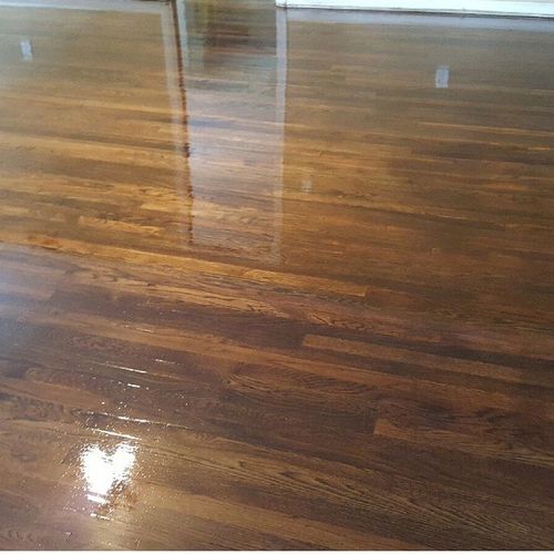 Refinished Hardwood Floors (Stripped, stained and 