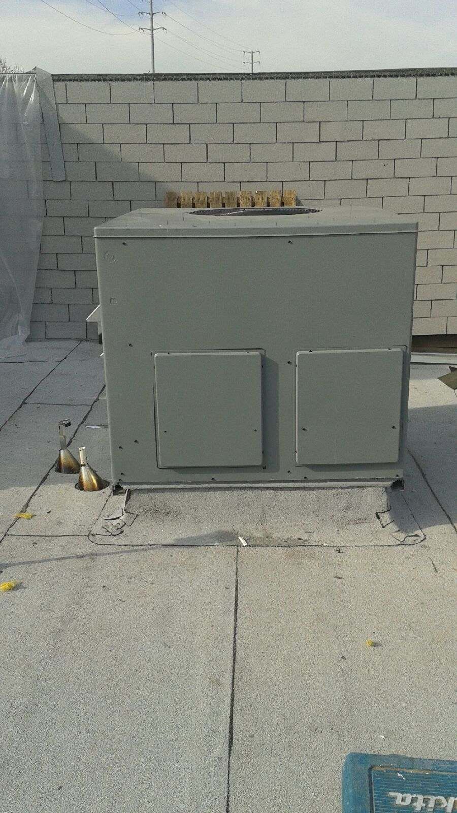 Commercial 4 ton package unit install