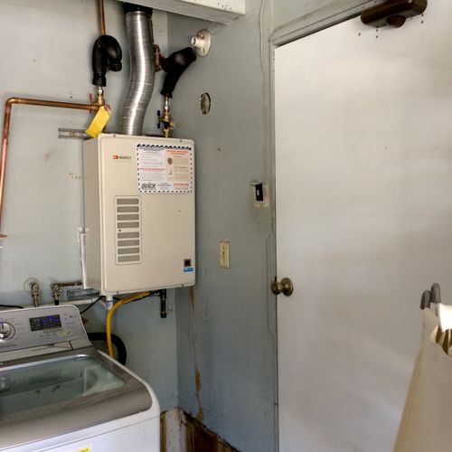 Water Heater Replaced With A NoritzEZTR40 Tankless