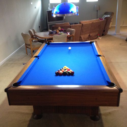 A Pool Table we recovered for a customer in Ellisv