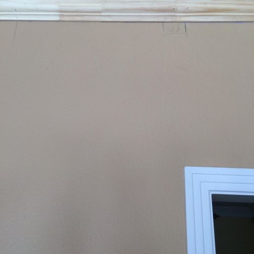 Installing new crown molding.