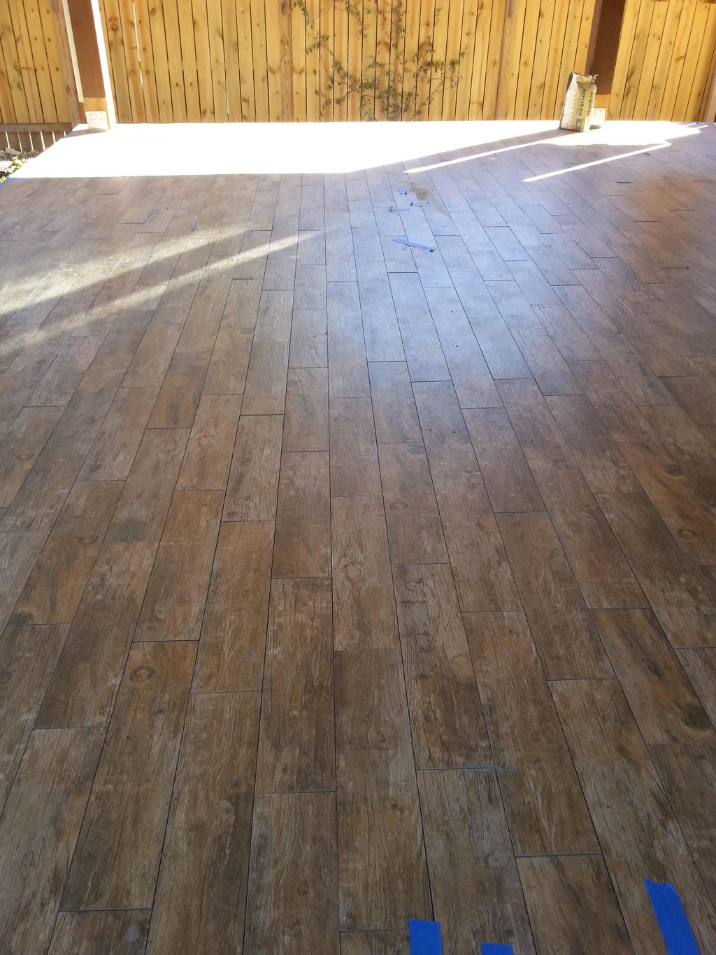 6x24 tile on rear porch