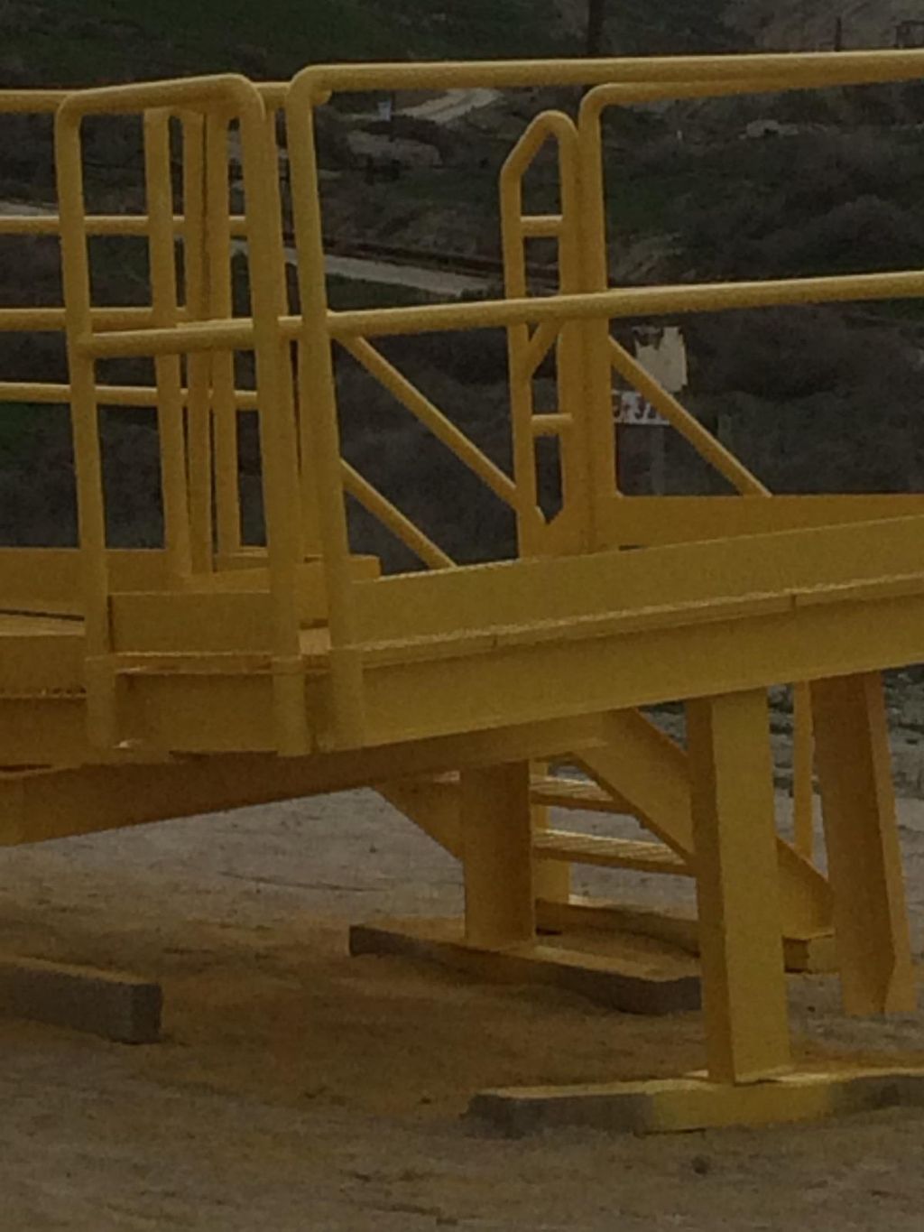 safety yellow hand rails 