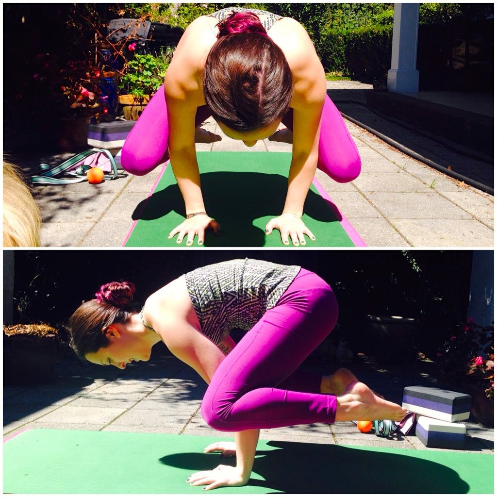 Working in my personal practice with arm balances,