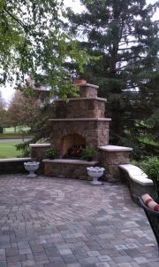 OUTDOOR FIREPLACE.