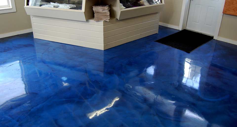Ocean Blue Metallic Marble