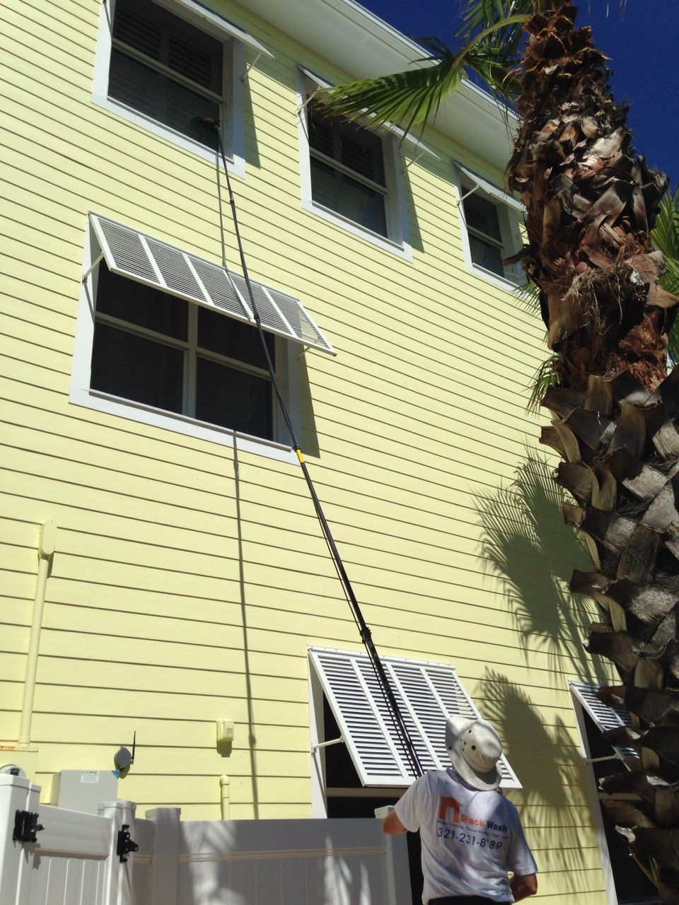 3 story water fed window cleaning - pure water is 