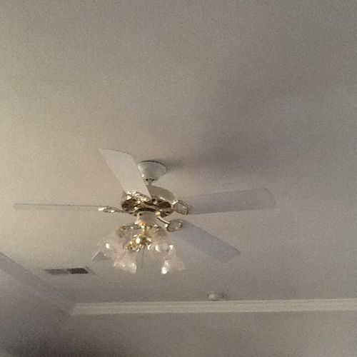 Replaced ceiling fan