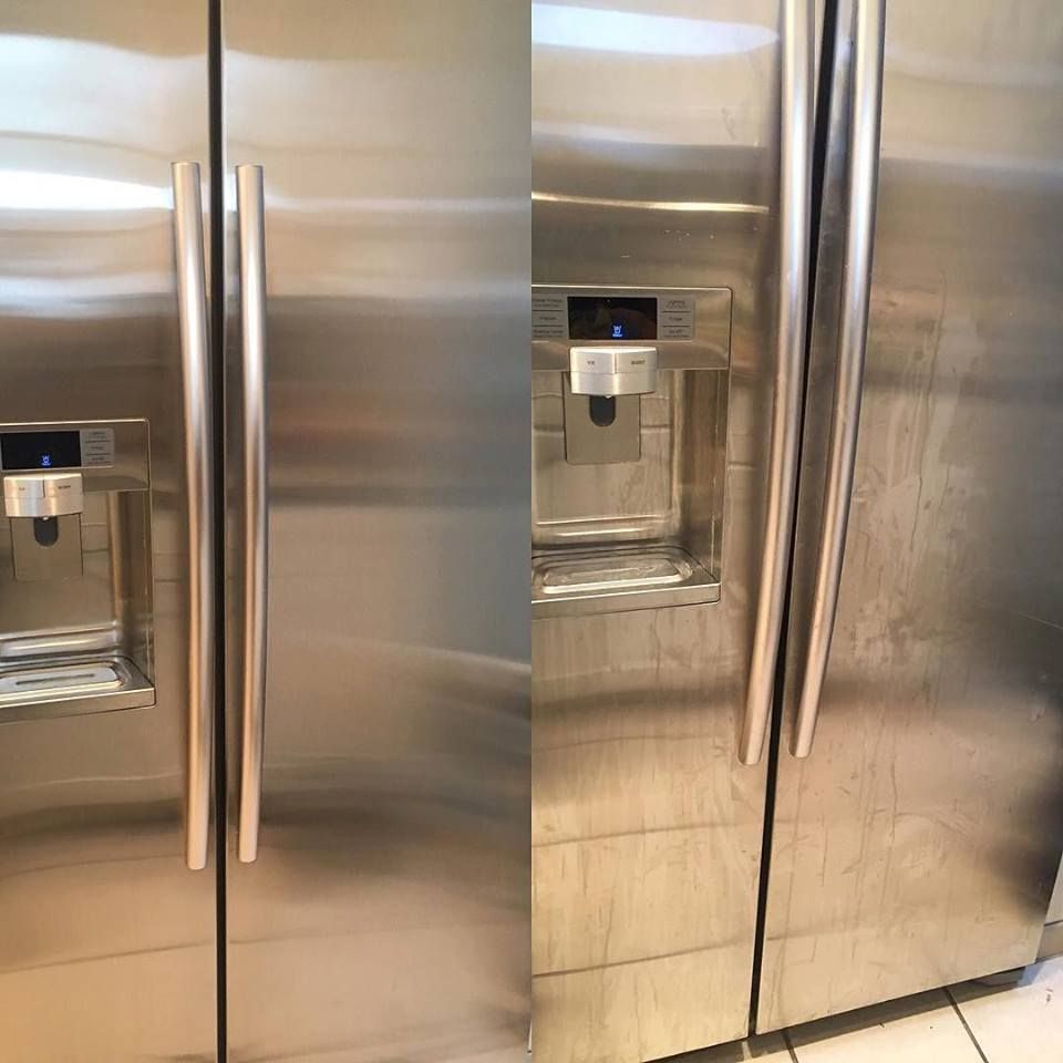 clean stainless steel Fridge!