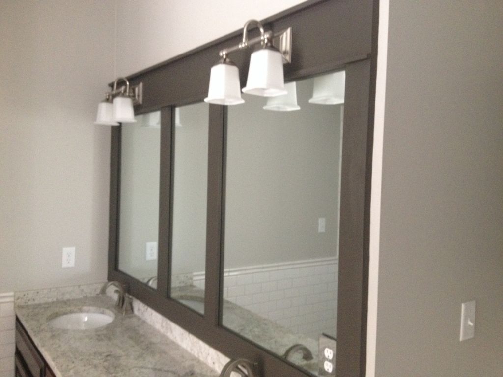 Masterbath makeover. New lights, top and faucets. 