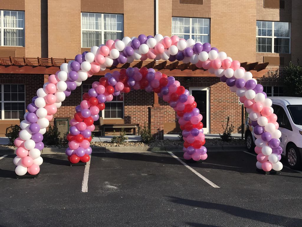20 foot and 30 foot balloon arches