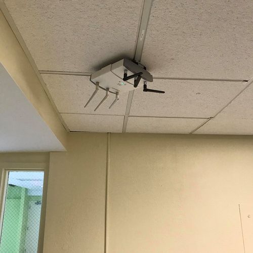 wireless access point installed in office