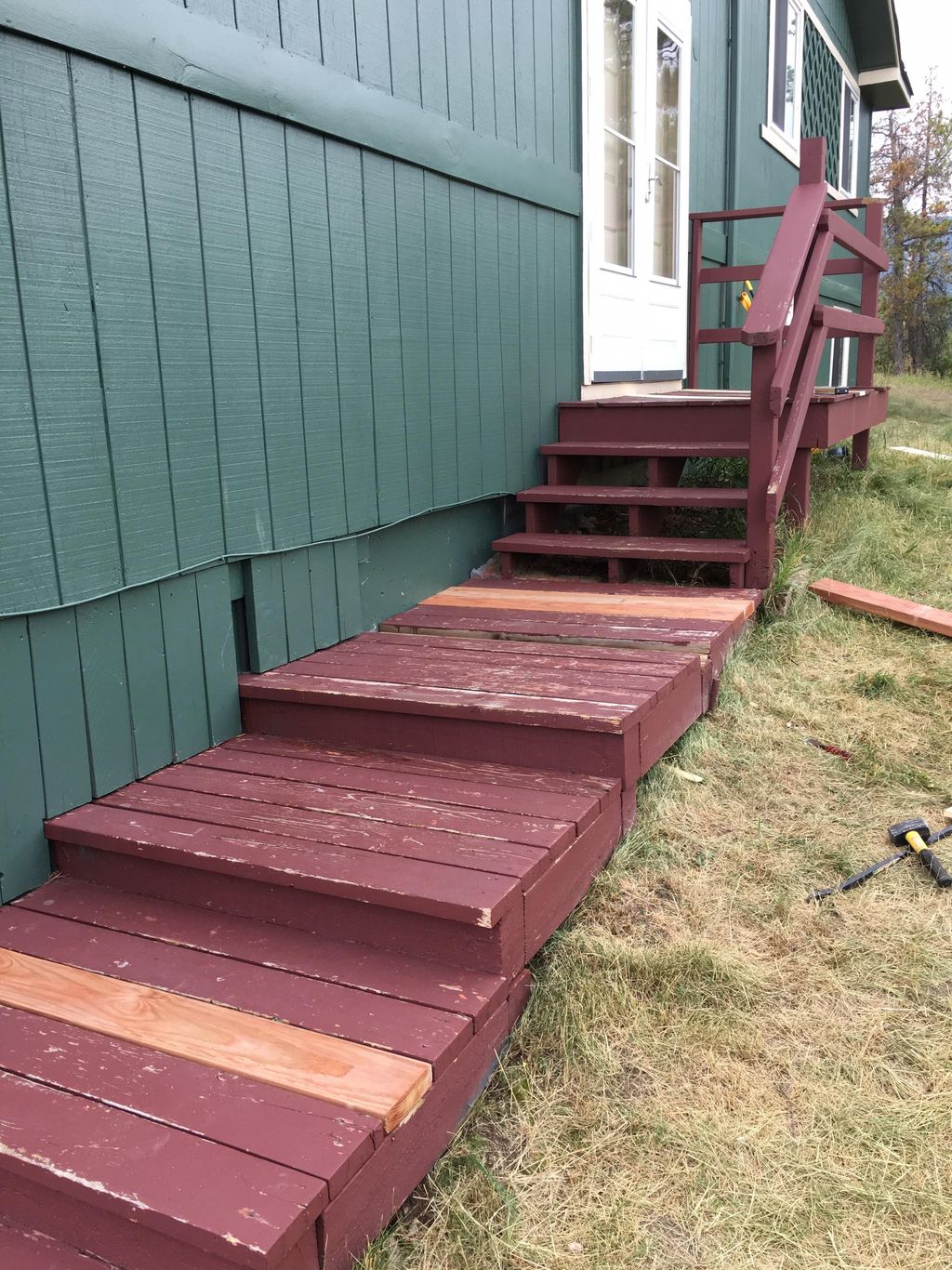 New planks installed , rotten ones removed