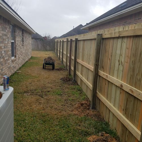 Total Replacement Fence. Backside