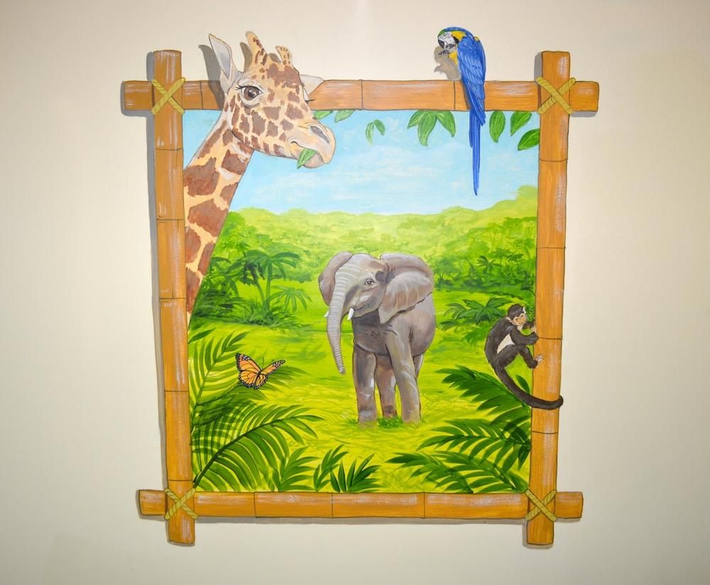 Zoo animals at pediatricians