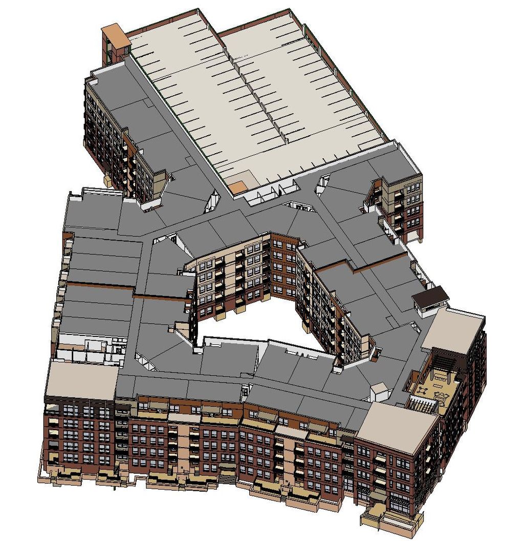 Riverfront Park Apartments, Downtown Denver; 3D di