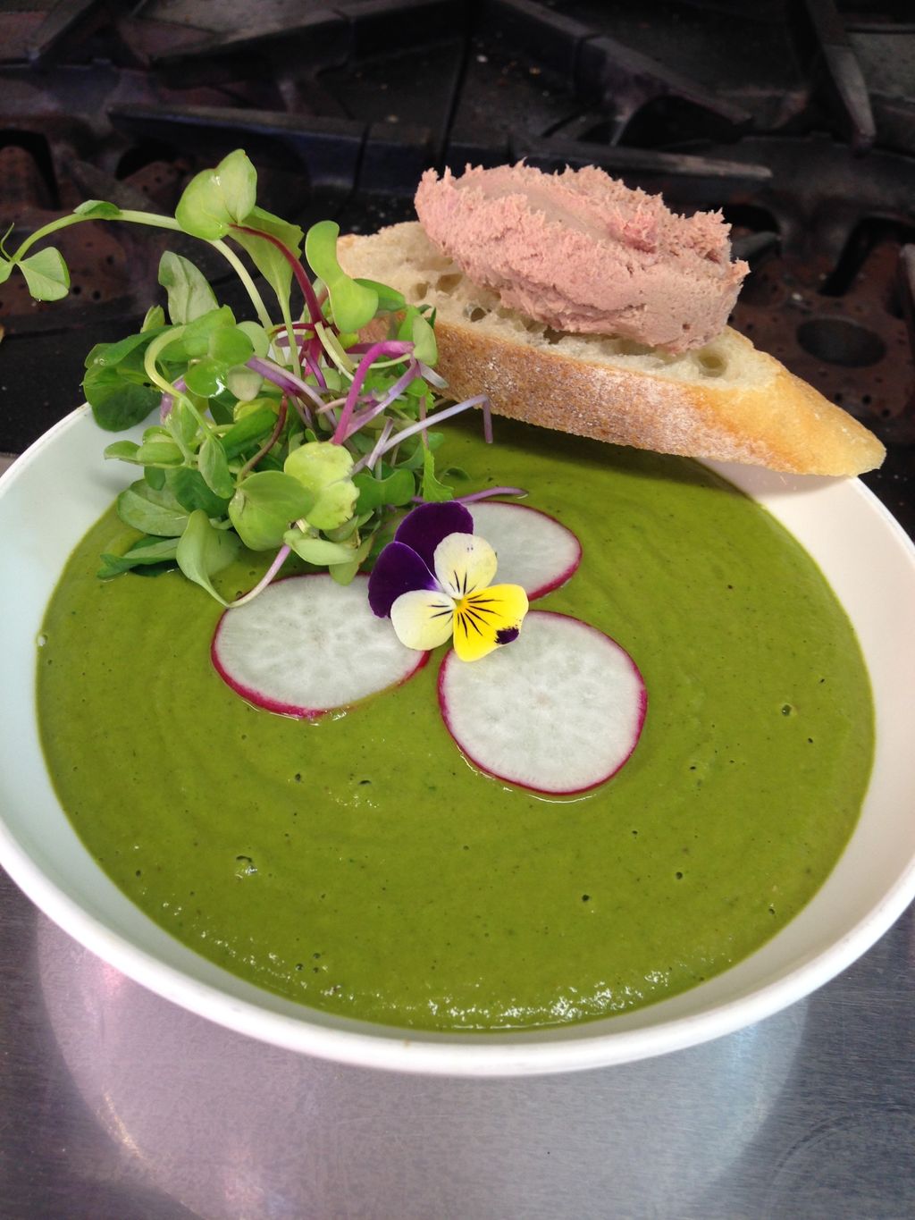 Green Gazpacho with Wild Ramps