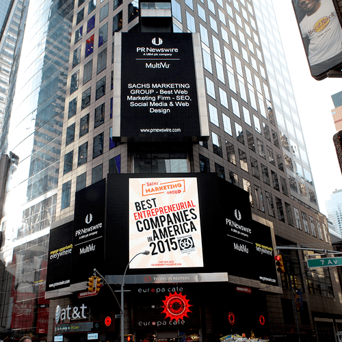 SMG showing off in Times Square NY!