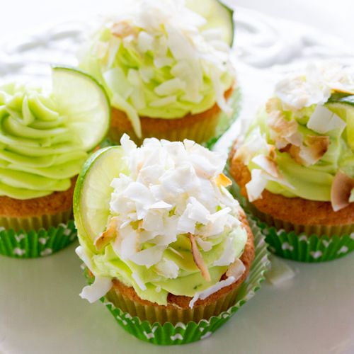 Coconut-lime cupcakes