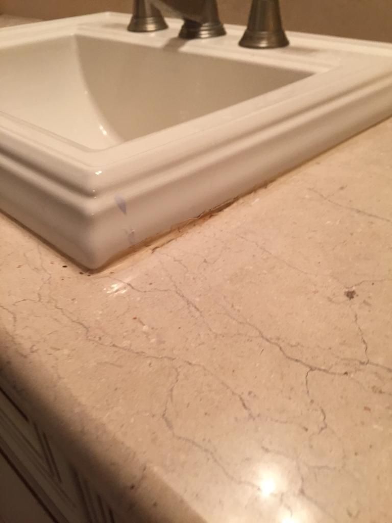 Marble top and sink - before