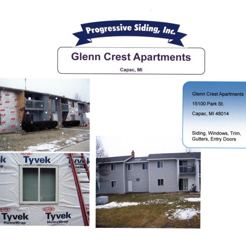 Glen Crest Apartments
Siding, Windows, Trim, Gutte