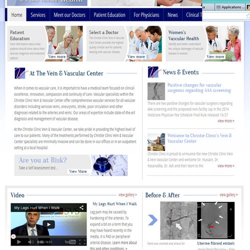 Vein & Vascular - Healthcare Industry Website