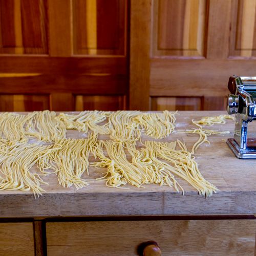 Making homemade pasta