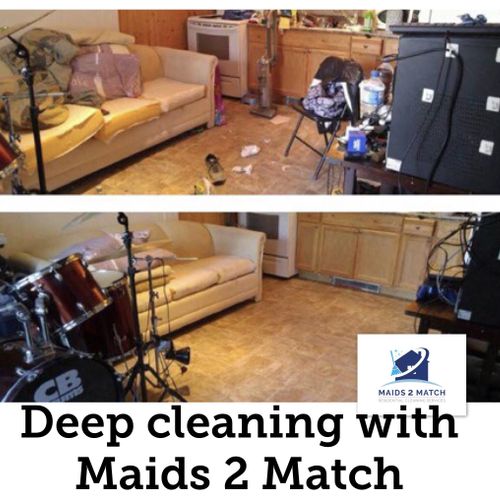 Deep cleaning with Maids 2 Match Book us today!
