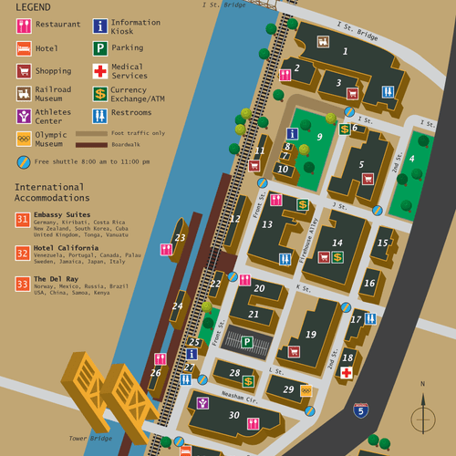 Map for 2016 Olympic Village