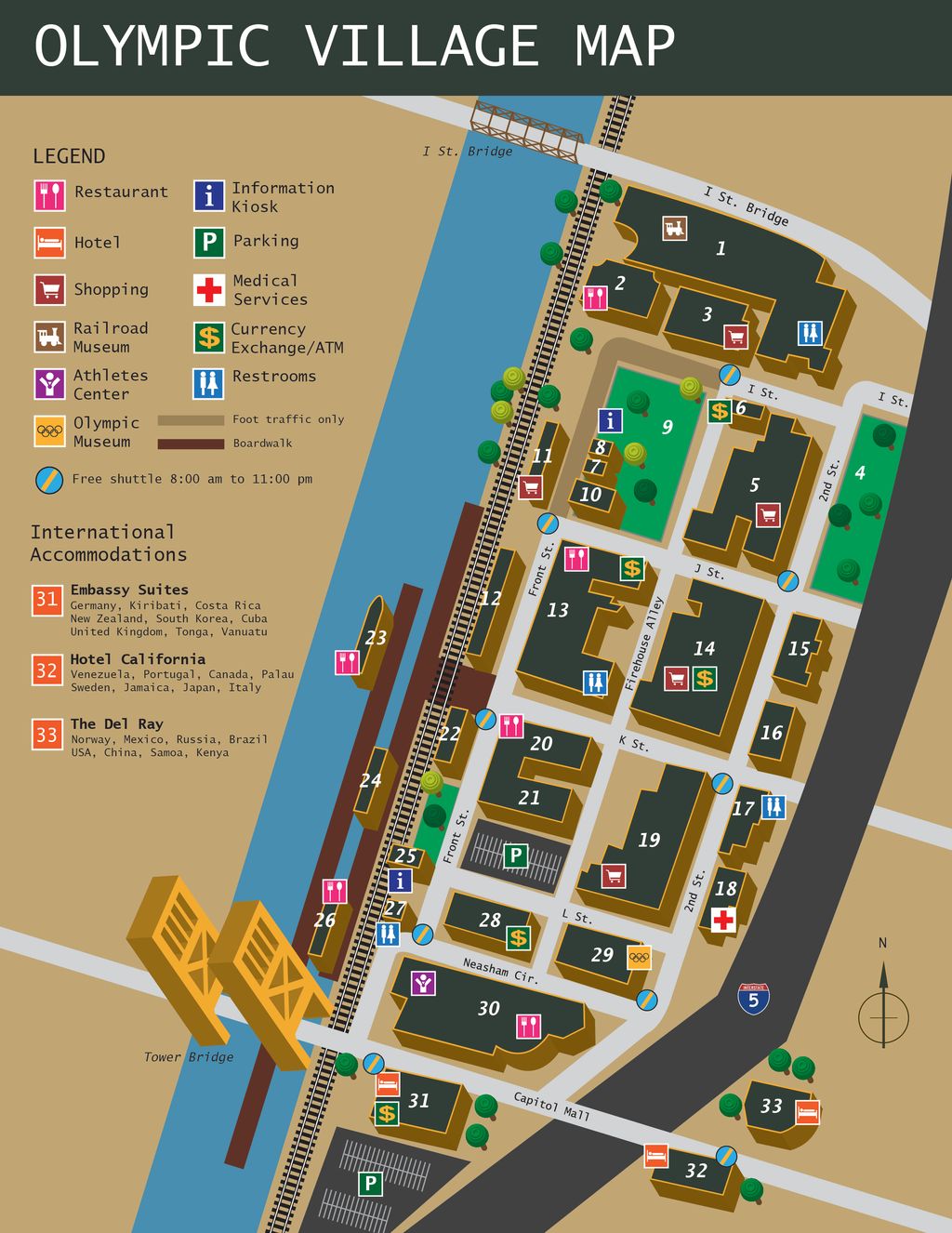Map for 2016 Olympic Village