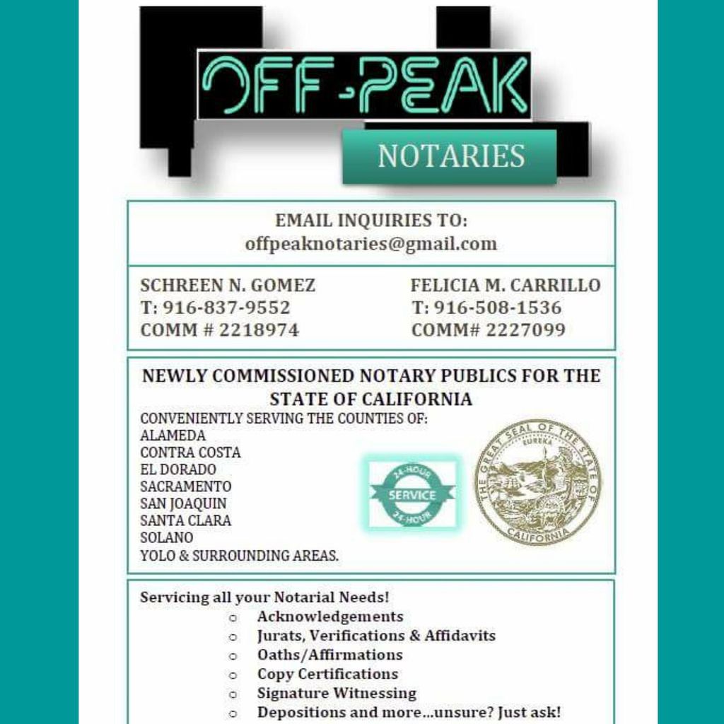 Off-Peak Notaries-Bay Area Counties