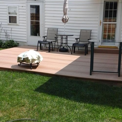 A 14' by 20' Composite Deck We Built. We Also Inst