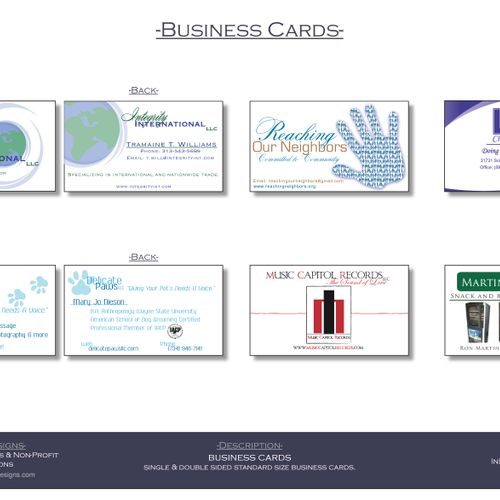 Logo & Business Cards- Adobe Illustrator and InDes