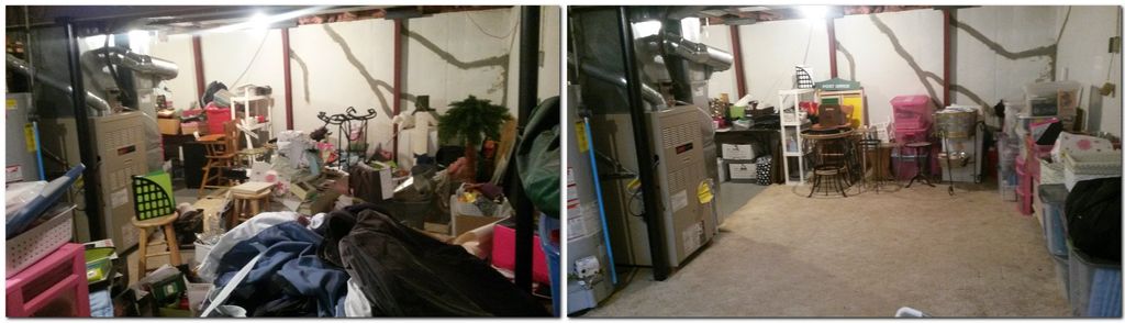 An Overland Park basement organization .  A typica