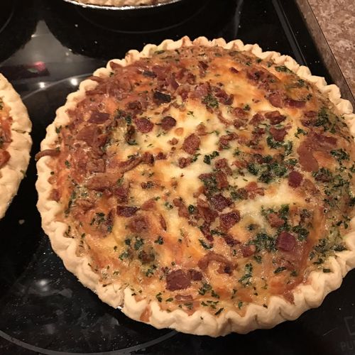 Spinach and Bacon Quiche!