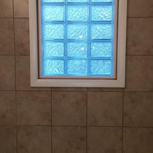 Glass block window
