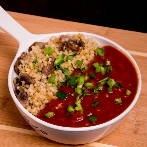 1.	Bulgur Rice with Spicy Sauce     Vegan
	Bulgur