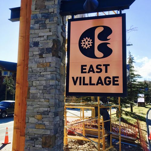 Village monument signs nearing completion at Coppe