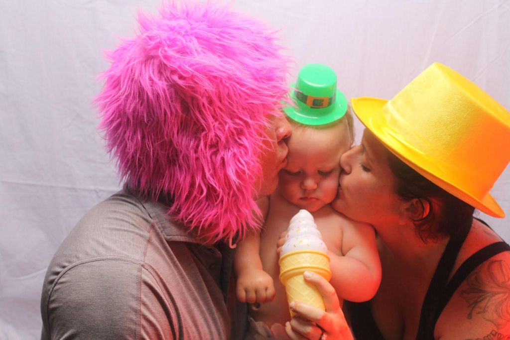 Baby Dave getting smothered in love