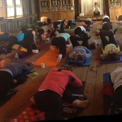 a day-long retreat with yin yoga, food demos, and 
