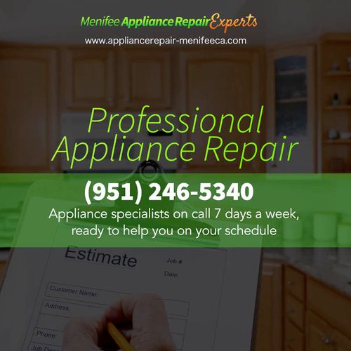 Menifee Appliance Repair Experts
Appliance Special
