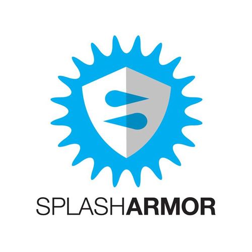 logo for Splash Armor.
waterproofing for hand held