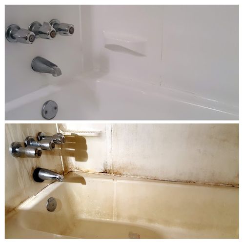 Tub before and after