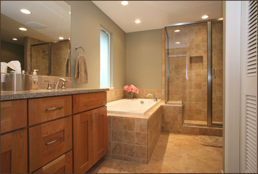 Beautiful Bathroom Remodel;  I did plumbing work.