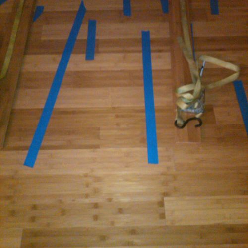Bamboo flooring 45 degree angle